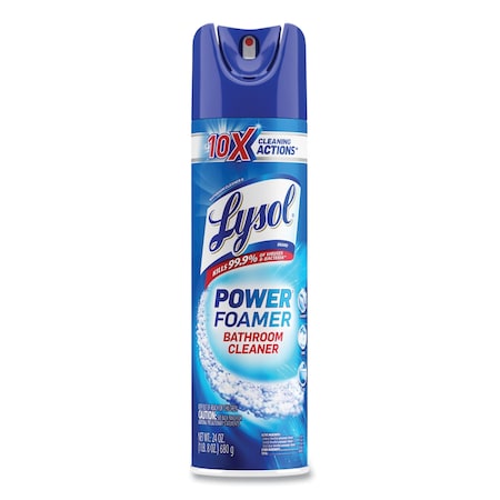 Lysol Power Foam Bathroom Cleaner, 24 oz Aerosol Spray 19200-02569